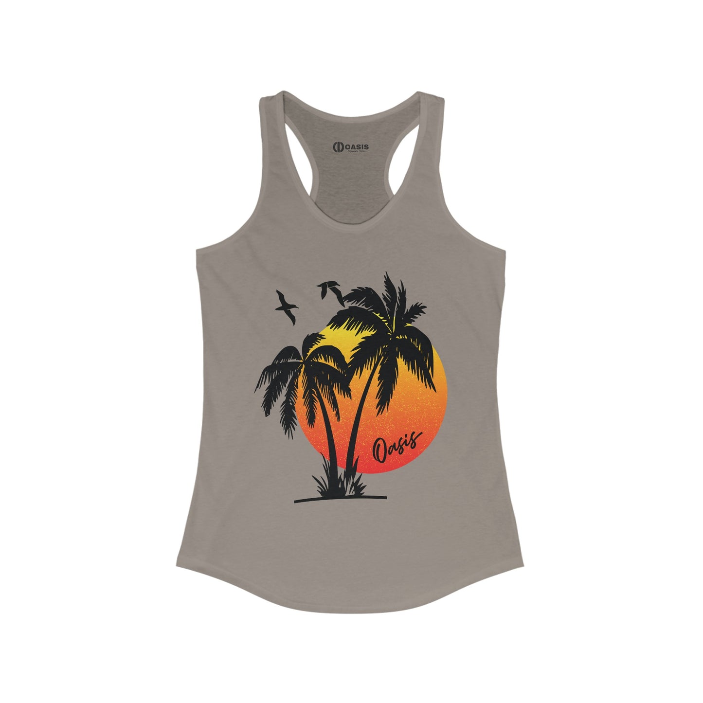 Women's Palm Tree Sun Racerback Tank